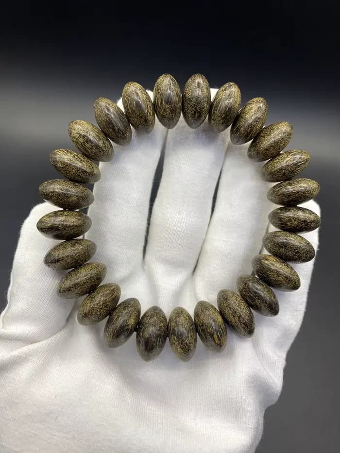 Bracelet en bois d'agar pour homme et femme, style bodhisattva cambodgien, sensation noire explorez 
