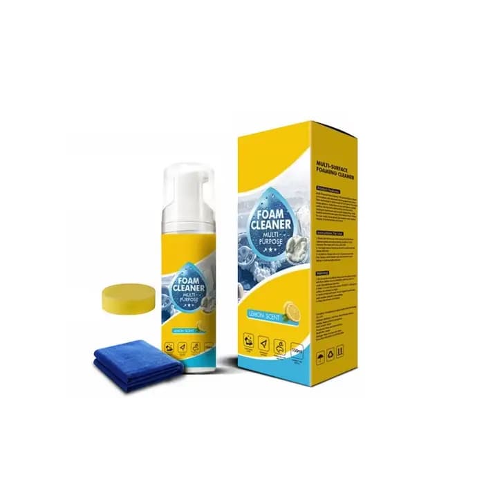 Nettoyant mousse multi-enzymes 4 en 1, sans rinçage, adapté pour l'intérieur de la voiture, la grais