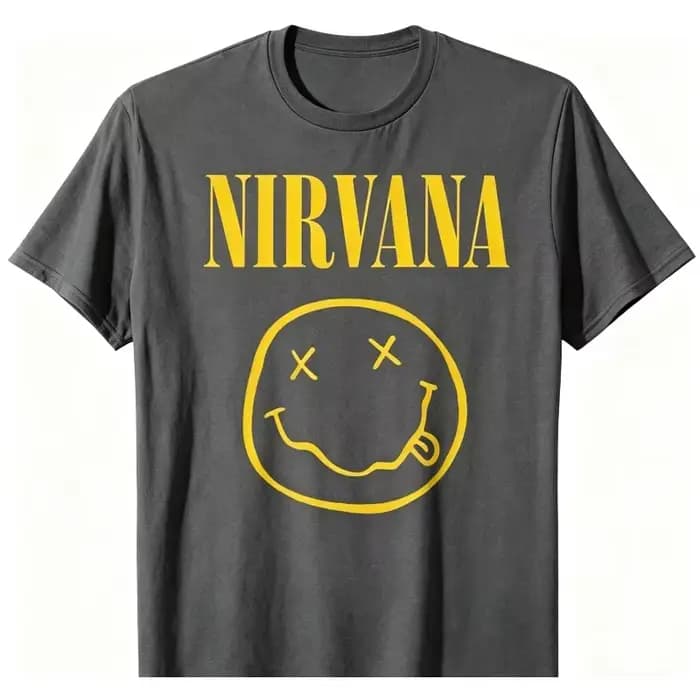 T-shirt surdimensionné imprimé Nirvana Rock Band, unisexe, style Y2K, streetwear hip-hop, décontract