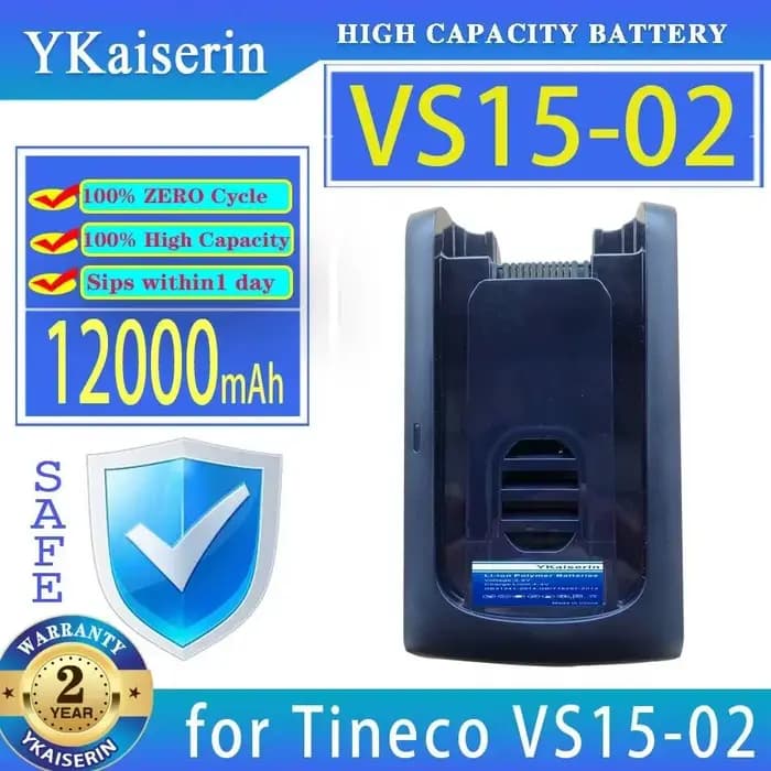 Batterie d'aspirateur écologique 12000mAh, longue durée, pour aspirateur Tineco VS15-02