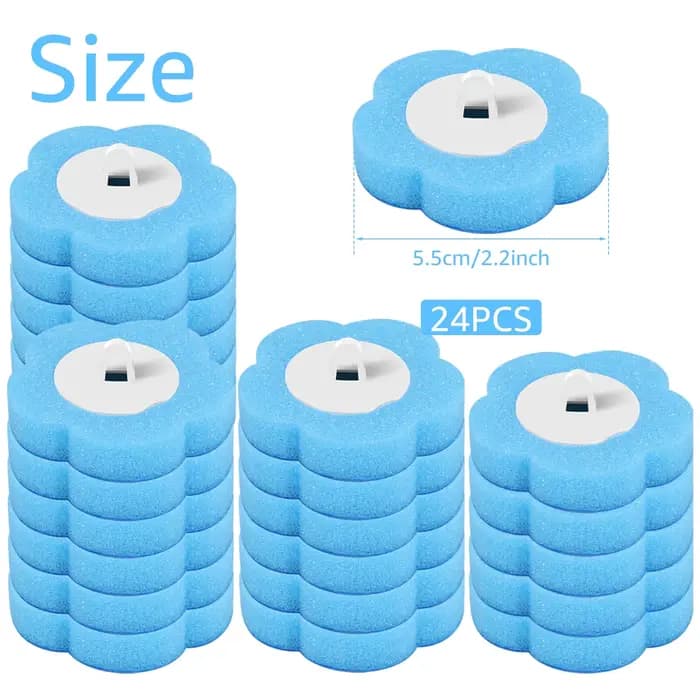 Brosse de toilette avec Kits de têtes de rechange jetables, brosse de nettoyage de salle de bains à 