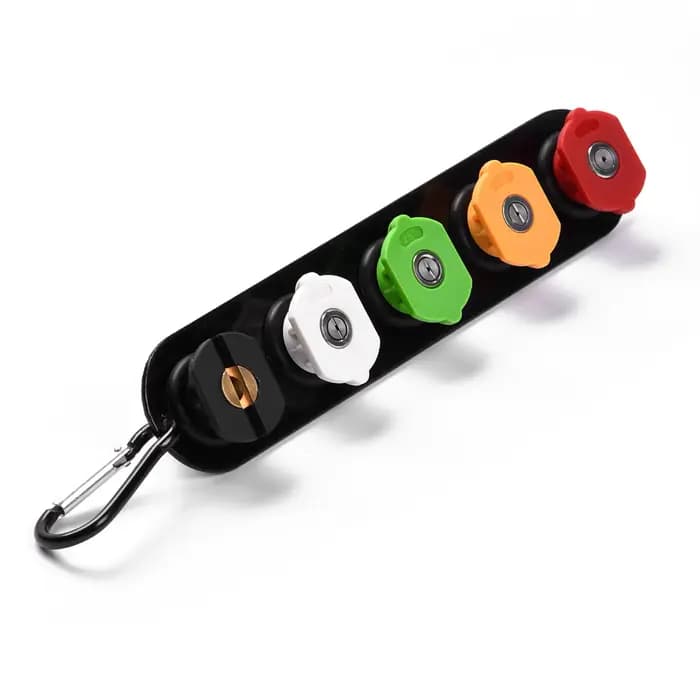 Buse de lavage haute pression, paquet de 5 ou 7 avec support, connexion rapide de 1/4 pouces au pist