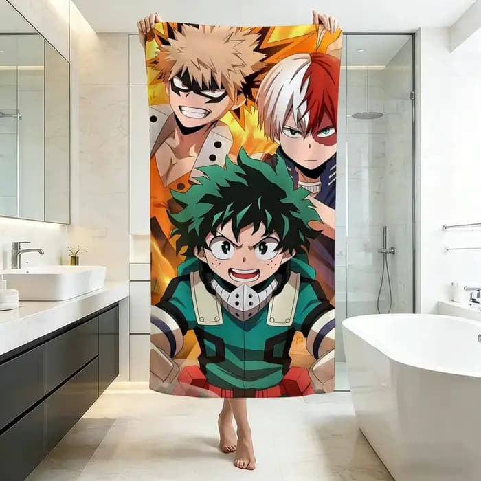 Serviette My Hero Academia, qualité hôtel cinq étoiles, écologique, ultra douce, épaisse, serviettes