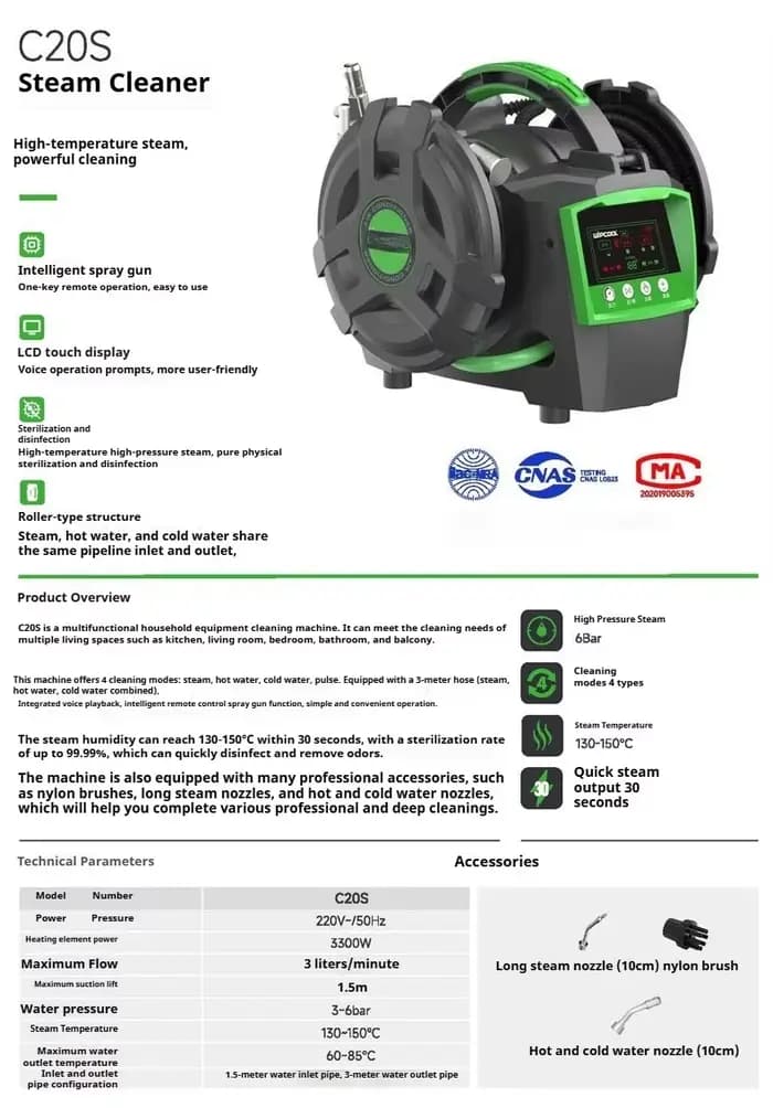 Machine de nettoyage à la vapeur haute température et haute pression, appareil ménager, pompe de net