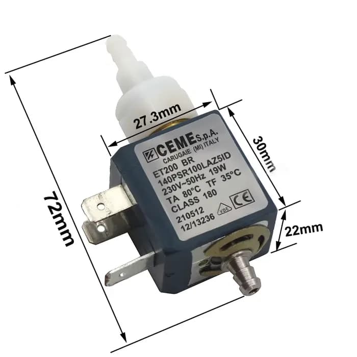 CEcloser-Pompe Solénoïde Oscillante à Vapeur et Eau, 19W, AC 230V, 50Hz, Modèle CEME ET200eria pour 