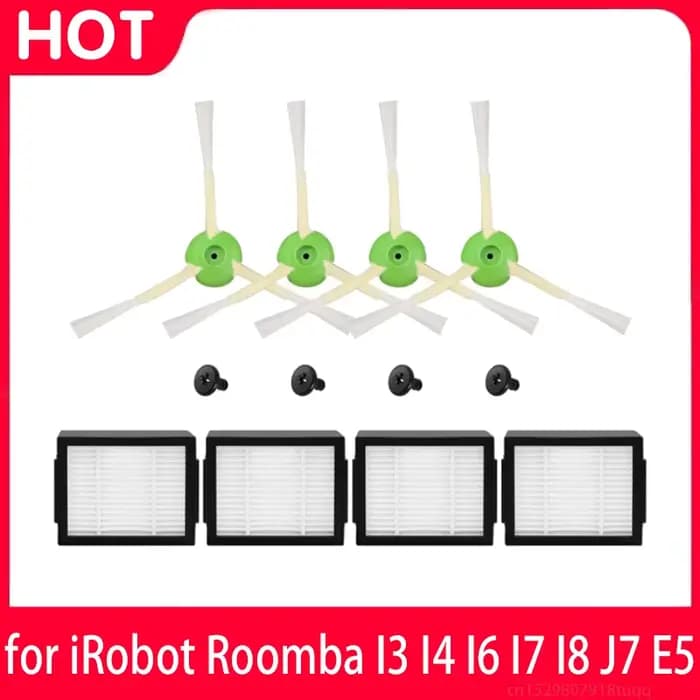 Brosse latérale principale et filtre HEPA pour aspirateur, pour IRobot Roomba J7 + I7 I7 + I3 I3 + I