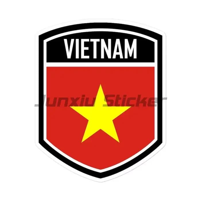 Autocollant drapeau du Vietnam pour décoration, vitre de voiture, mur, chambre, camion, casque, cour