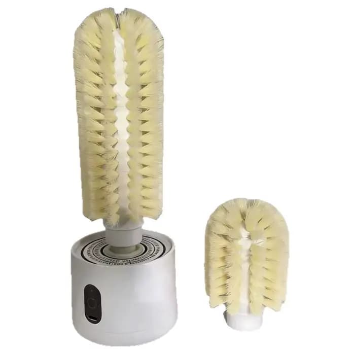 360 °   Brosse rotative électrique pour nettoyer les verres, brosse à poils doux, brosse électrique 