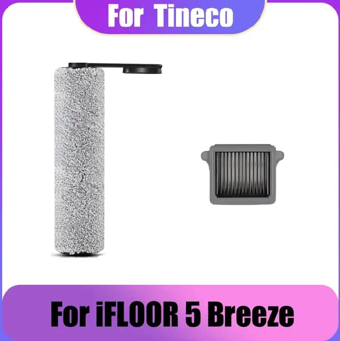 Filtre HEPA pour aspirateur Tineco IFloor 5 Breeze, brosse à rouleaux avec poils en laine douce, acc