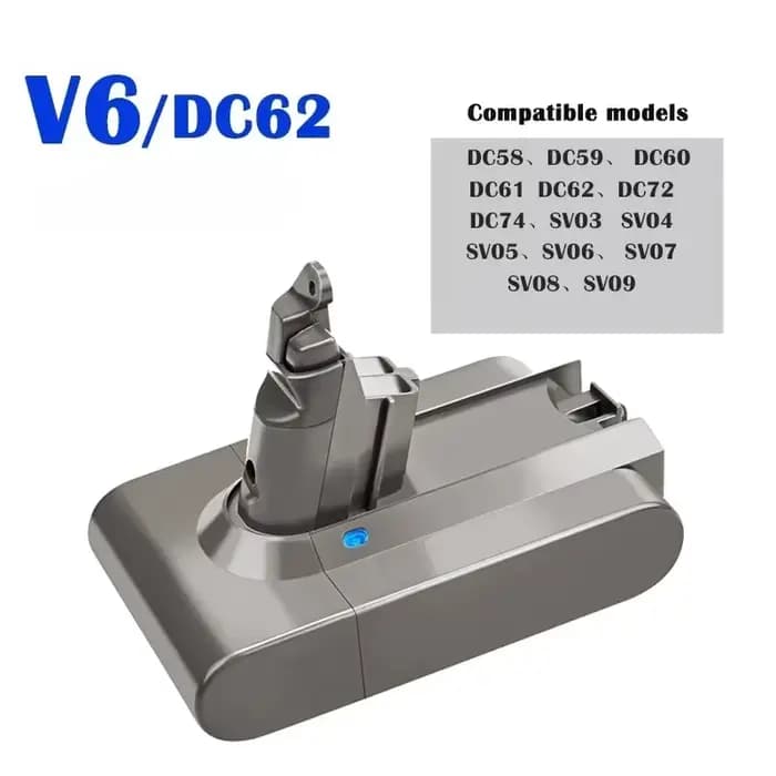 Batterie d'aspirateur rechargeable pour Dyson V6 V7 V8 V10Series SV09 SV10 SV11 SV12 DC62 Absolute F