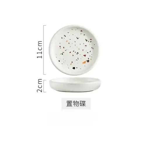 Accessoires de salle de bains de décoration de salle de bains européenne, céramique Terrazzo, boutei