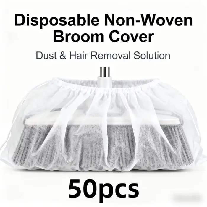 50/100 PCS Housse de balai jetable portable, absorbante pour cheveux et anti-poussière, en papier, p