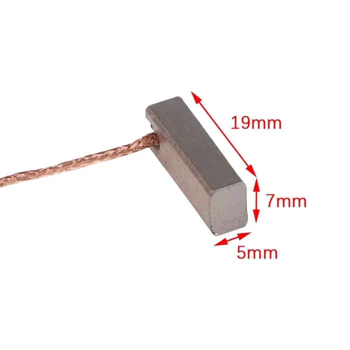 10 pièces 5*7*19mm Balais de charbon pour générateur électrique, alternateur de voiture, outils élec