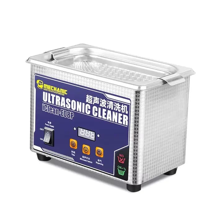 Nettoyeur à ultrasons MECHANIC IClean-E08P 0,8L 50W, machine de nettoyage haute fréquence pour la ré