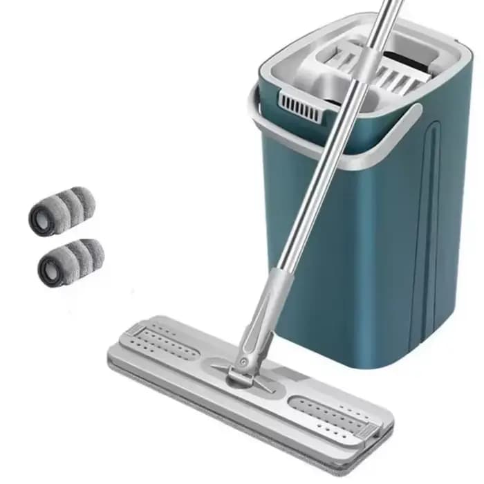 Ensemble serpillière auto-nettoyante et seau pour sols plats, outil de nettoyage ménager pour cuisin