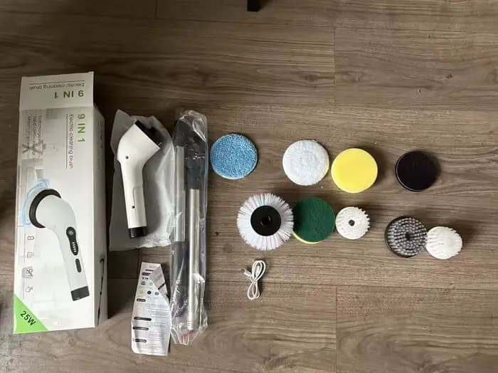Nettoyeur électrique sans fil multifonctionnel, brosse de nettoyage rotative sans fil pour salle de 