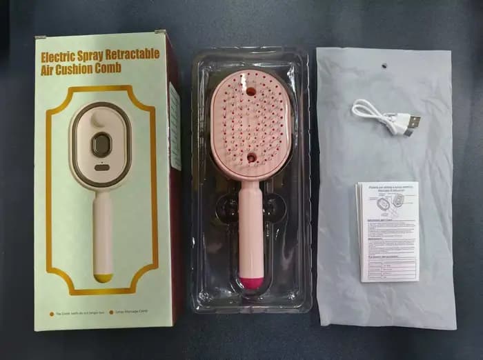 Brosse à vapeur électrique pour cheveux, peigne massant anti-nœuds, auto-nettoyant, applicateur d'hu