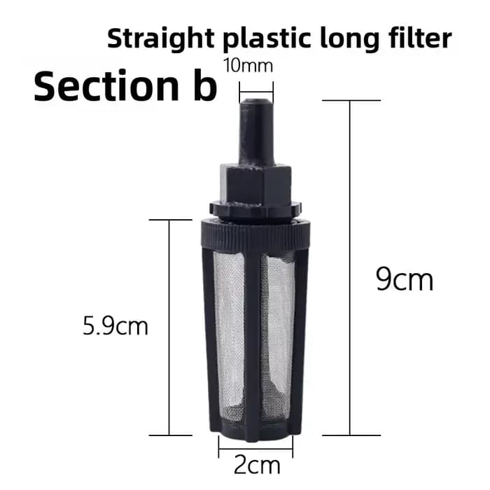 Petit écran filtrant, pièces de pulvérisateur, lave-auto, pompe à membrane, filtre d'aspiration d'ea