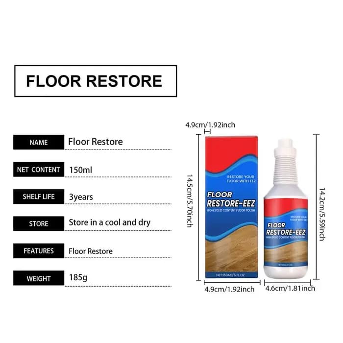Solution de Restauration des Sols 150ml Agent de Renouvellement des Revêtements de Sol Nettoyant Mul
