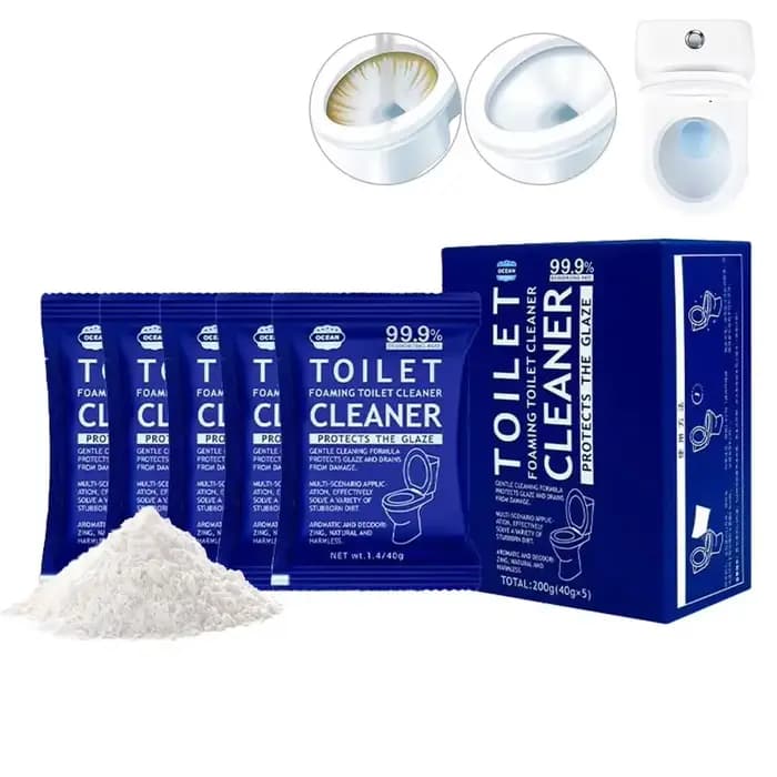 Nettoyant WC Moussant Fizz Clean, Poudre Nettoyante Moussante pour Toilettes, Nettoyant Sans Contact