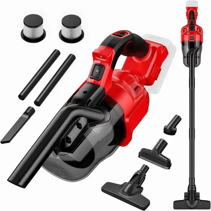 Aspirateur à main sans fil 5 en 1 avec 2 filtres lavables, aspirateur électrique pour poils d'animau