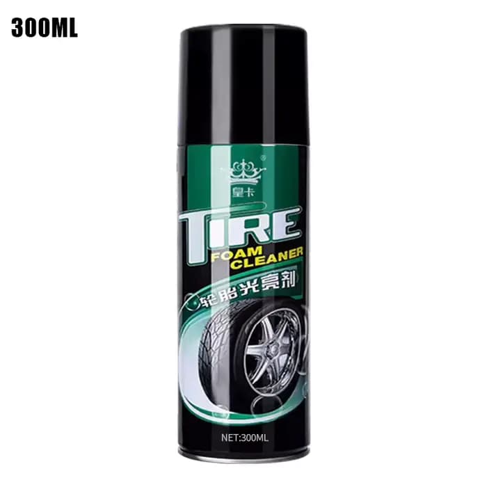 Mousse de nettoyage lumineux pour pneus, Lotion de cire noire pour pneus, Spray nettoyant à haute br