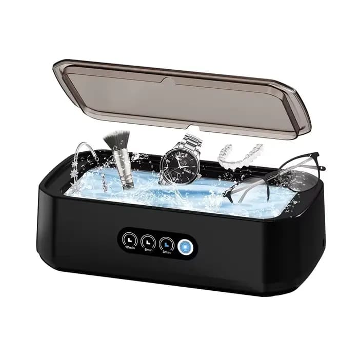 Machine de nettoyage à ultrasons pour lunettes, capacité 650ML, bretelles de bijoux, nettoyeur profe