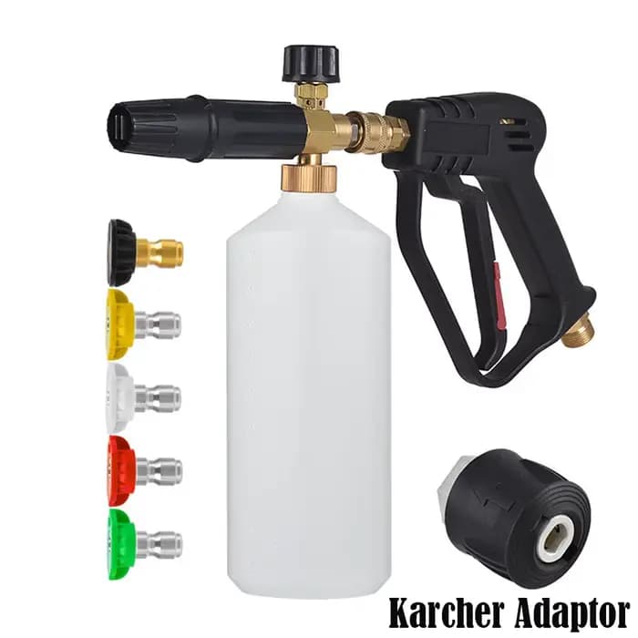 Pistolet de lavage haute pression 4000 PSI, lance à mousse 1L, buse réglable pour Karcher Nilfisk, p