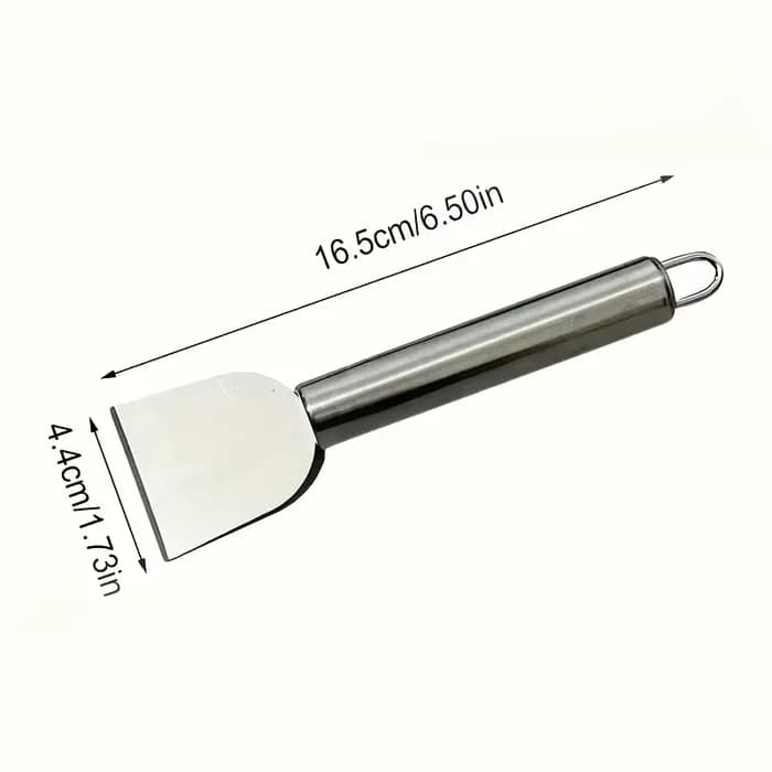 Grattoir de nettoyage polyvalent en acier inoxydable, pour poêles efficaces et poêles à fond plat, o