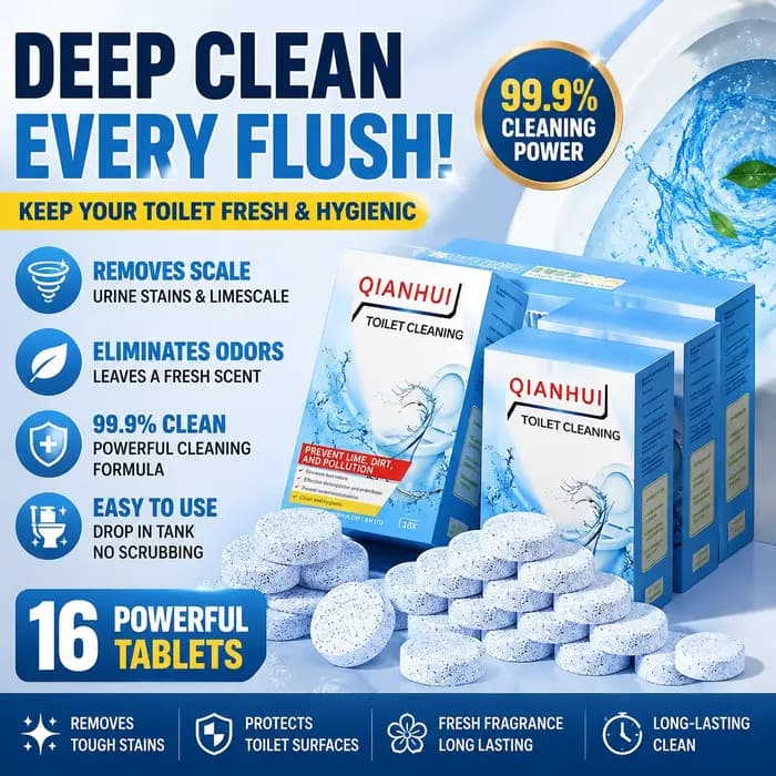 Tablettes effervescentes pour toilettes, nettoyant puissant pour toilettes, détartrant, désodorisant