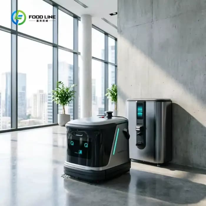 Robot de nettoyage commercial, robot laveur de sols robuste avec conception autopropulsée pour entre