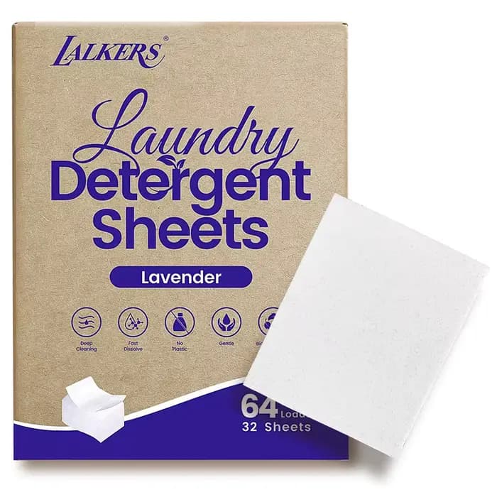 Feuilles de détergent à lessive de 32 feuilles, enveloppe à bulles pour le nettoyage, élimination de