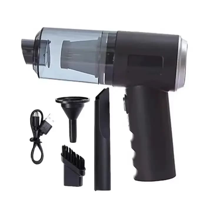 Aspirateur sans fil noir à double usage pour la maison et la voiture, aspirateur portatif puissant, 