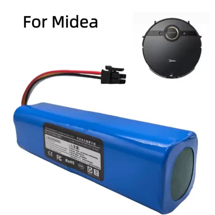 100% nouvelle batterie Rechargeable 14.4V 6800mAh Compatible pour aspirateur Midea M7 M71 M7Pro I10 