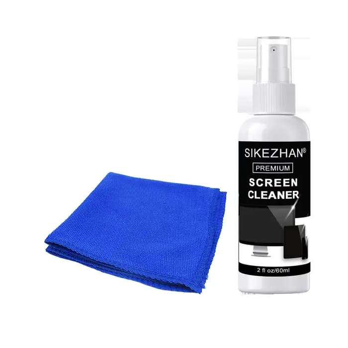 Kit de pulvérisation et chiffon nettoyant pour écran Premium 60 ml – Sans traces pour TV LCD LED OLE