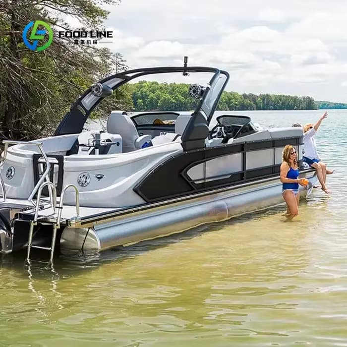 Catamaran Ponton de Luxe DIY 2026, Bateau Commercial Conçu pour les Divertissements Nautiques en Ple