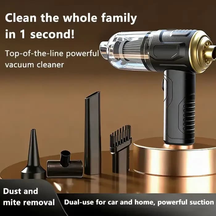 Aspirateur portable sans fil 5-en-1 pour voiture, haute puissance, rechargeable, pour usage domestiq