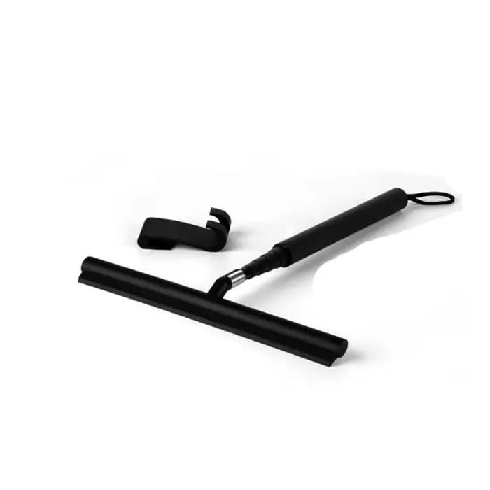 Raclette de douche télescopique, nettoyeur pour porte en verre, grattoir d'essuie-glace avec support