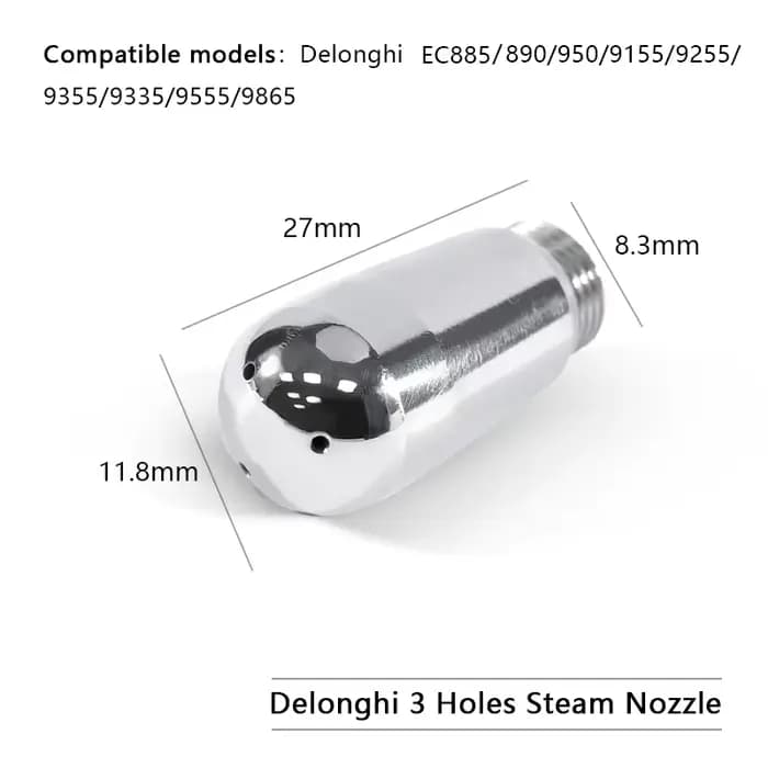 Buse à vapeur pour café Delonghi EC885/890/9155/9255/9355/9665/9865, mousseur à lait, pointe de bagu
