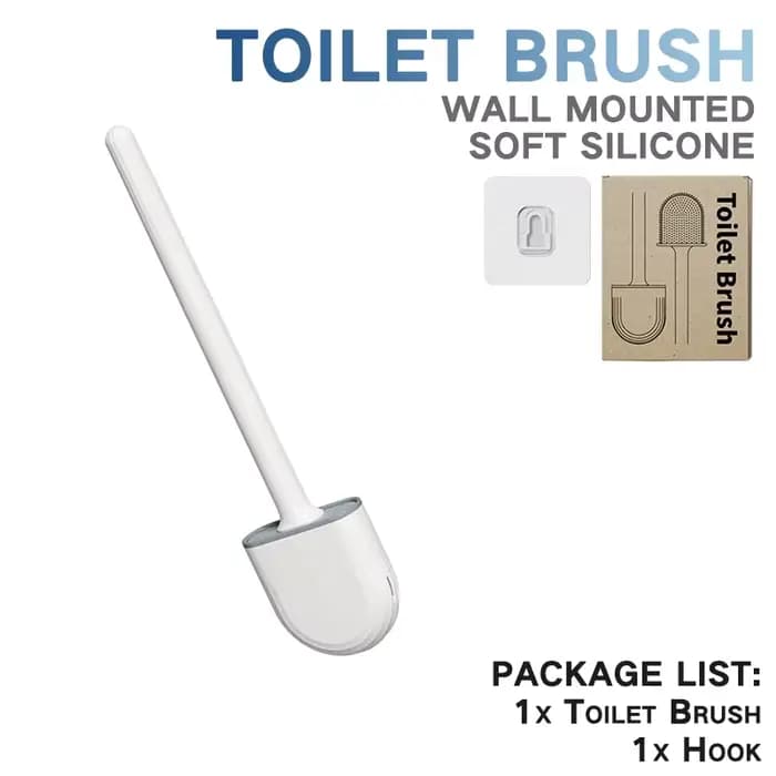 Brosse de toilette en Silicone, brosse de nettoyage de toilettes murale, ensemble de balais de netto