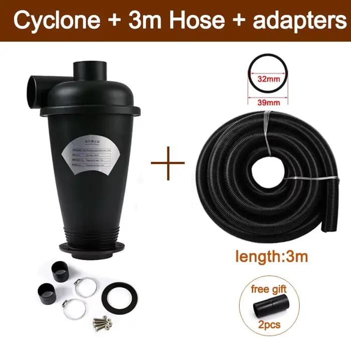 Ensemble de séparateurs Cyclone avec tuyau de diamètre intérieur de 32mm et adaptateur, collecteur d