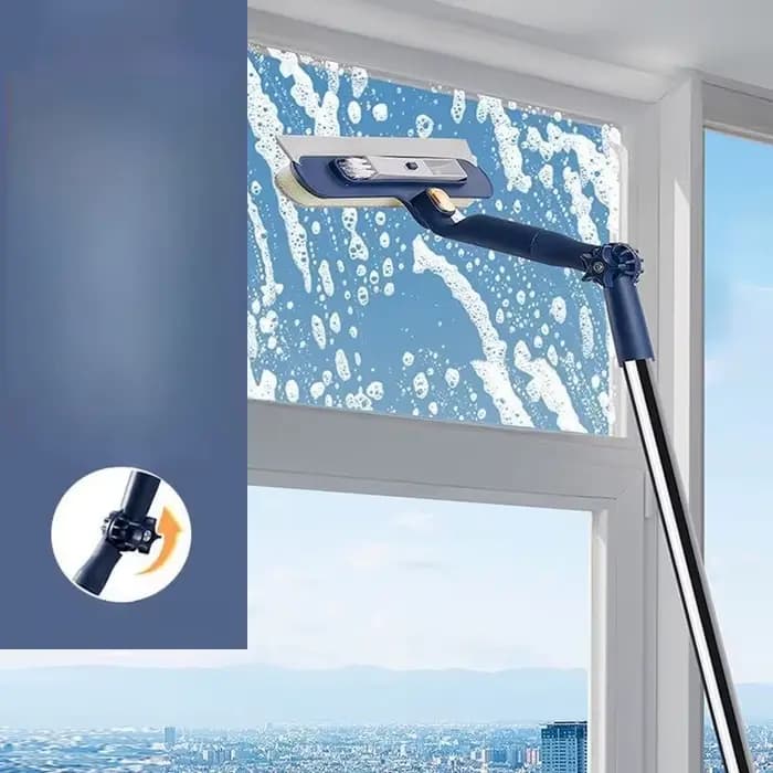 Nettoyeur de vitres extensible pour immeubles de grande hauteur, nettoyage double face, outil de net