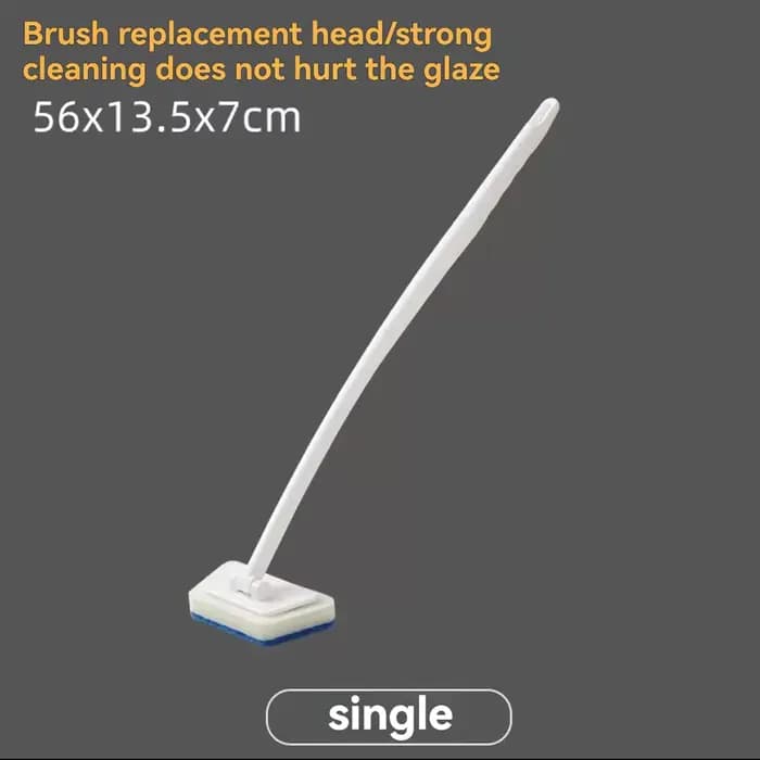 Brosse de nettoyage multifonctionnelle pour salle de bain, éponge à long manche amovible, pour sols,