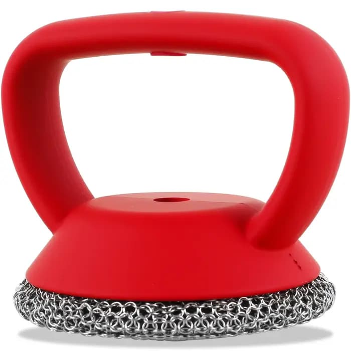 Épurateur en fonte rond en acier inoxydable, brosse à récurer pour cotte de bois, outil de nettoyage