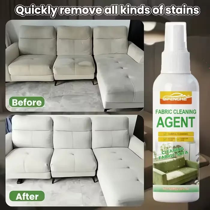 Nettoyant sec pour tissus et tissus d'ameublement 100 ml par QIFENGHE - Sans traces de résidus d'eau