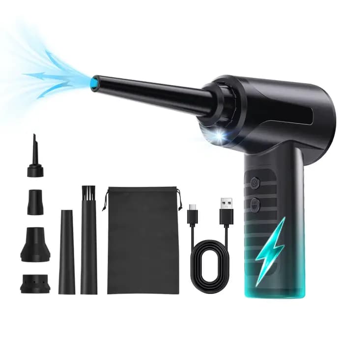 Plumeau d'air portable pour le nettoyage de l'ordinateur, souffleur d'air comprimé sans fil 53000 tr