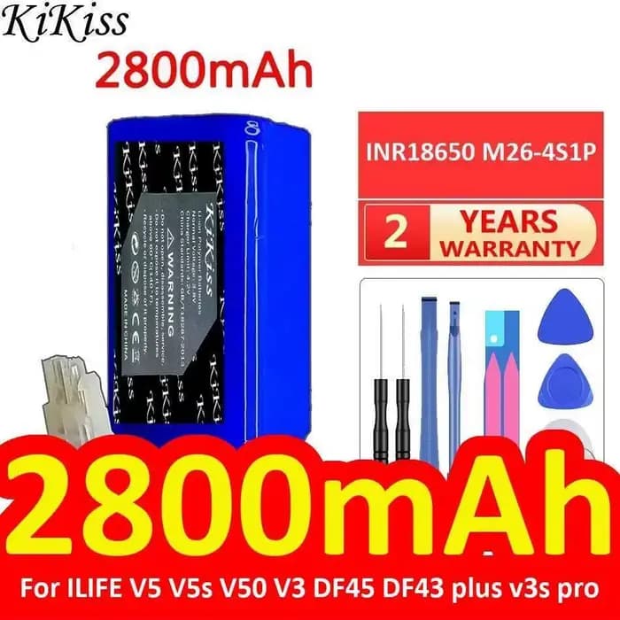 Batterie pour Robot de nettoyage INR18650 M26-4S1P 2800Mah pour aspirateur Ilife V5 V5s V50 V3 DF45 