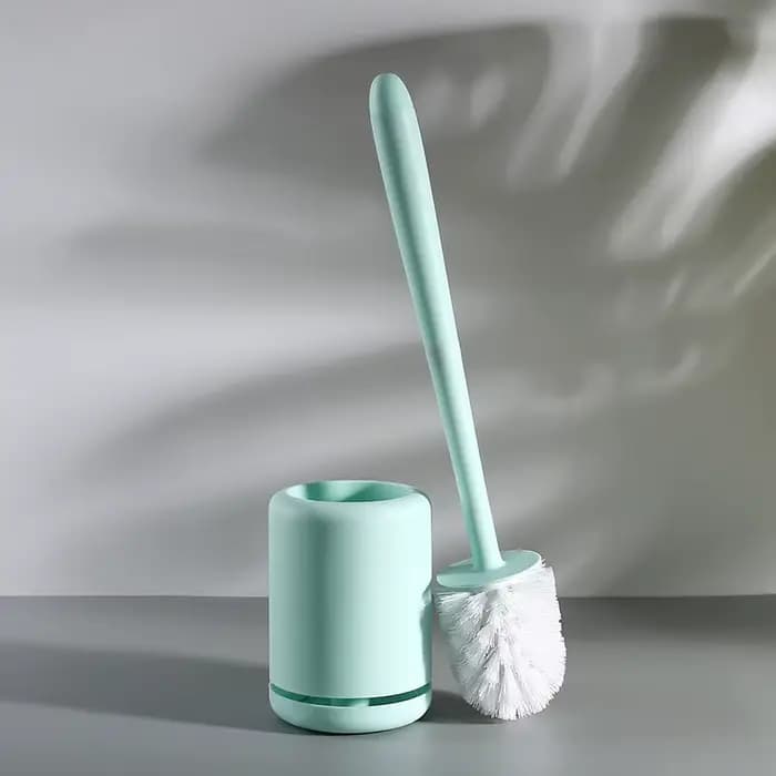 Brosse de toilette en silicone, brosse de nettoyage de salle de bain à poils doux, nettoyeur de toil