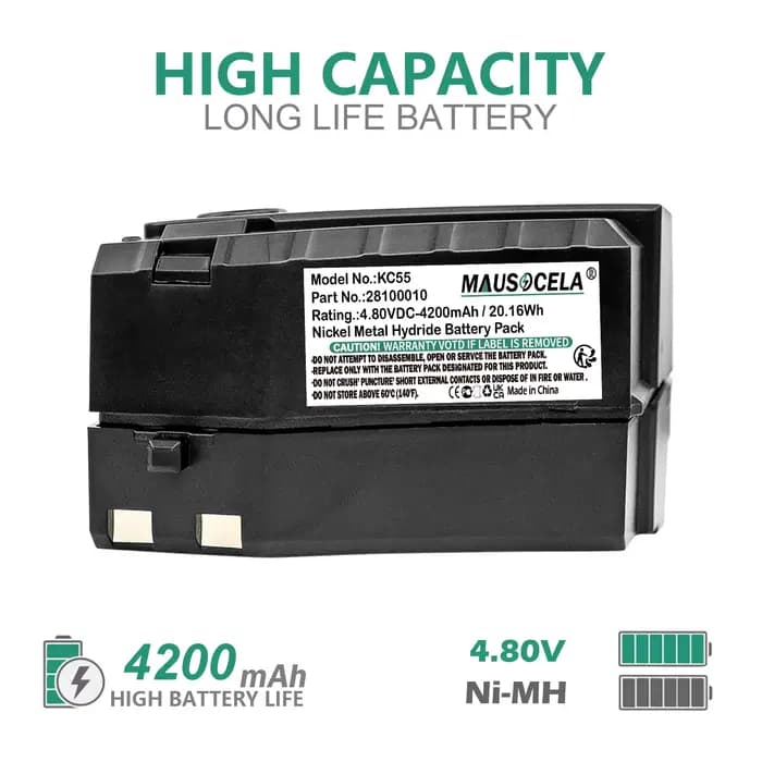 Batterie 4200mAh pour balai électrique sans fil Karcher:28100010,6.654-118.0,GP 160SCHE,KC55,K55,1.2