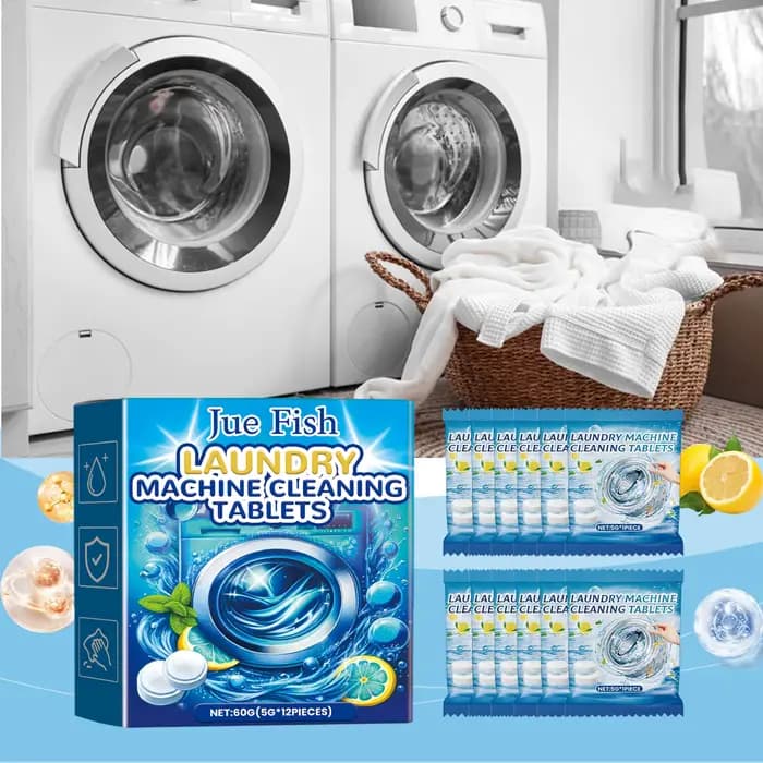 Comprimés effervescents pour nettoyage de Machine à laver, 12 pièces, nettoie en profondeur la salet